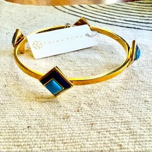 Trina Turk NWT  gold  & blue Bracelet